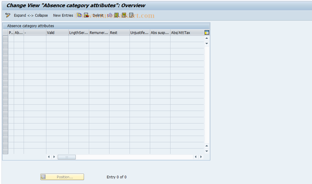 SAP TCode S_AHR_61000899 - IMG-Activity: OHAVEAB201