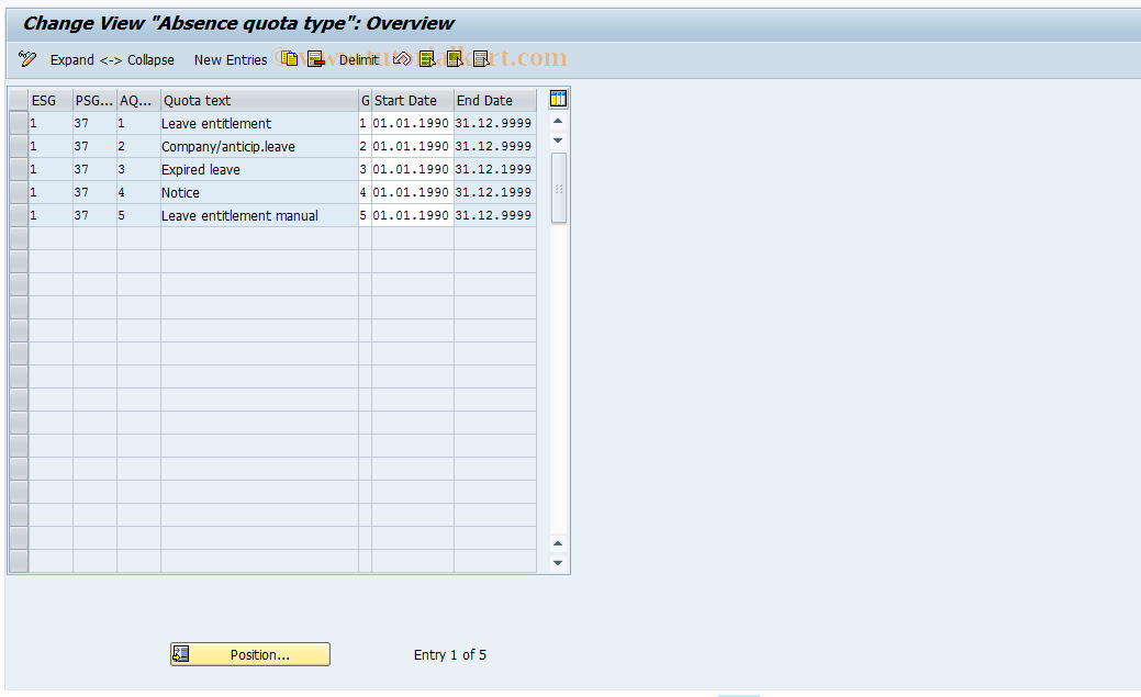 SAP TCode S_AHR_61000922 - IMG activity: OHABR_AU012