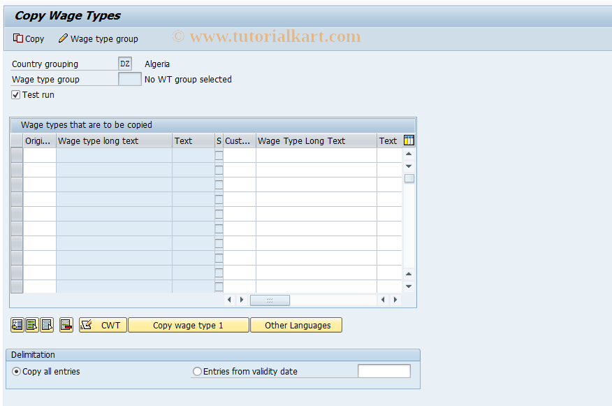 SAP TCode S_AHR_61000945 - IMG activity: OHABR_AB005