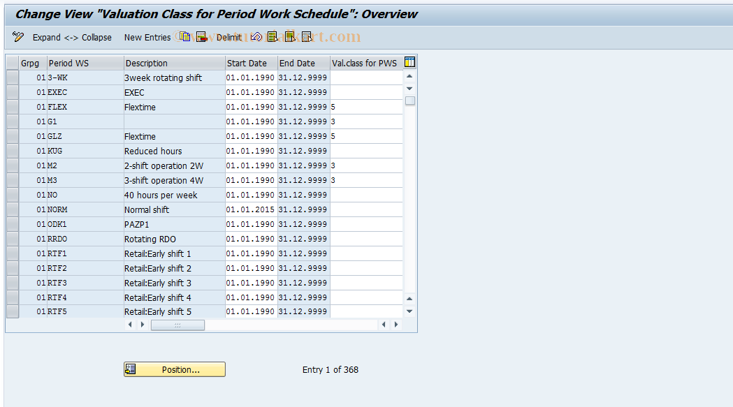 SAP TCode S_AHR_61000952 - IMG activity: OHABR_TI361