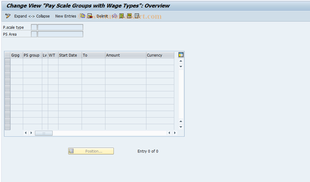 SAP TCode S_AHR_61000954 - IMG-Activity: OHAVE_BW005