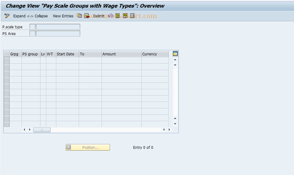 SAP TCode S_AHR_61000958 - IMG-Activity: OHAMX_BW005