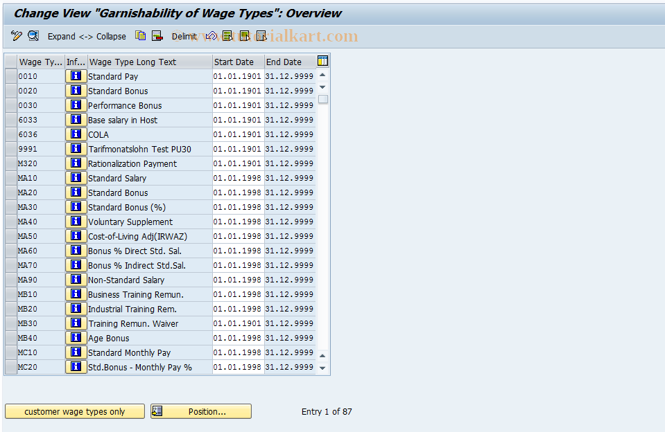 SAP TCode S_AHR_61000964 - Customizing Activity: OHAA6011