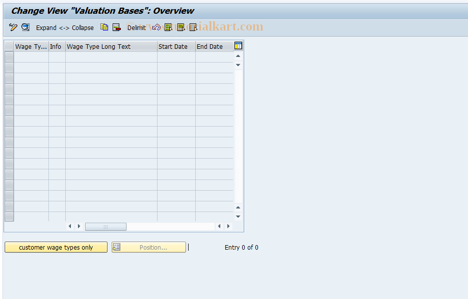 SAP TCode S_AHR_61000965 - IMG-Activity: OHAVE_BW019