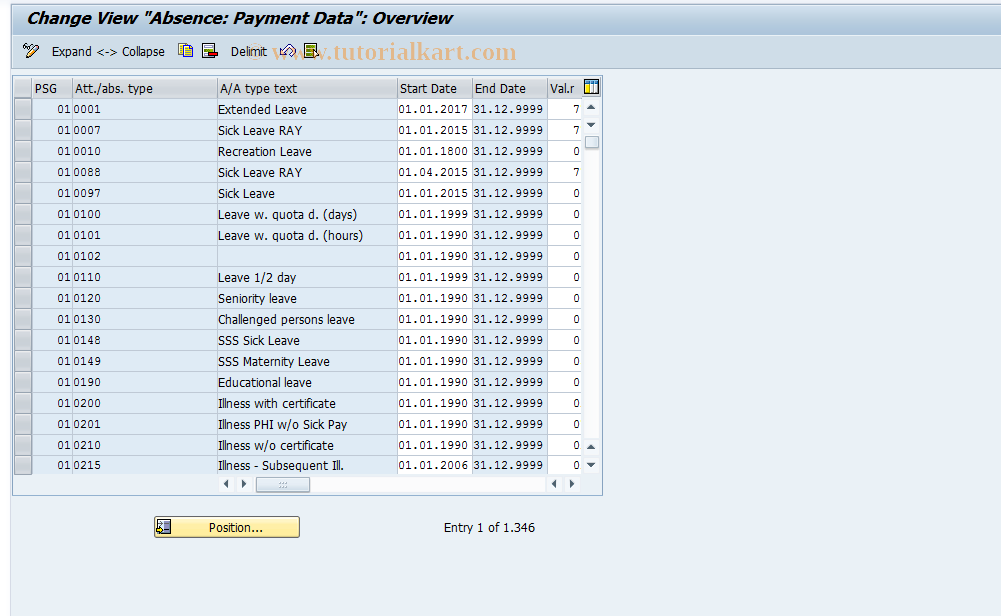 SAP TCode S_AHR_61000969 - IMG-Activity: OHAVE_AB002