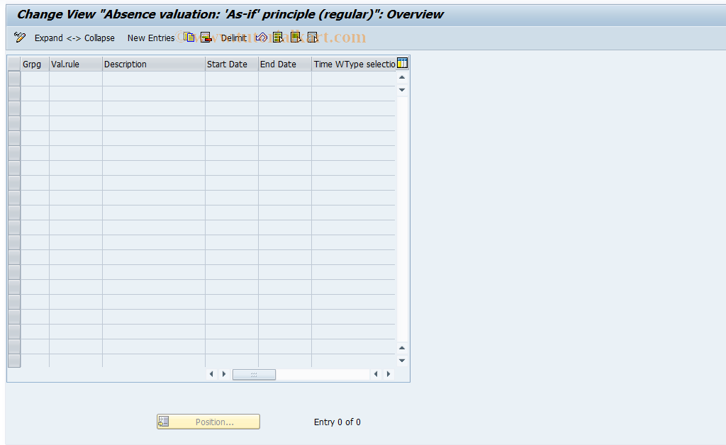 SAP TCode S_AHR_61000979 - IMG activity: OHABR_AB009