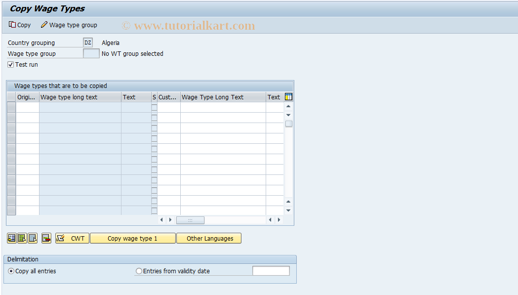 SAP TCode S_AHR_61000983 - IMG-Activity: OHAVE_AB005