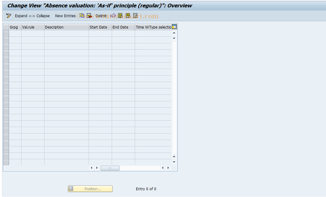 SAP TCode S_AHR_61000990 - IMG-Activity: OHAVE_AB009
