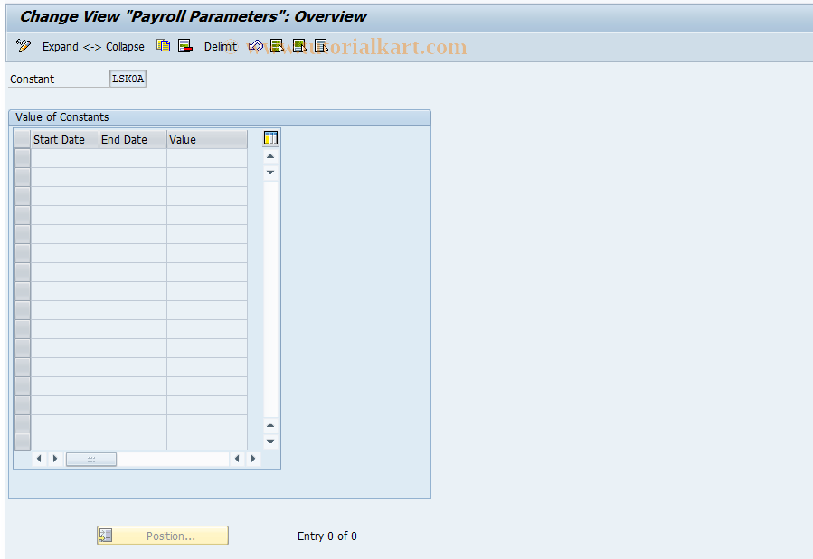 SAP TCode S_AHR_61000998 - Customizing Activity: OHAA205