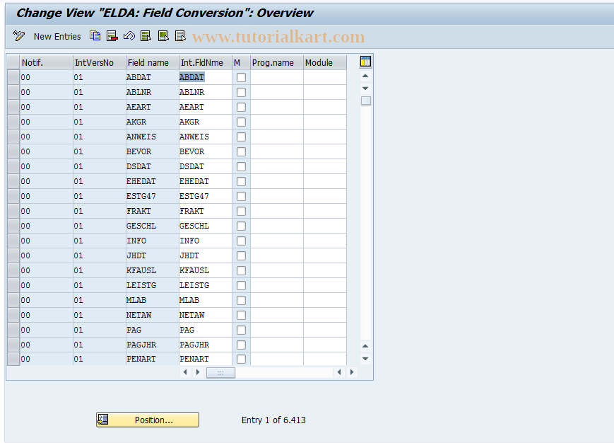 SAP TCode S_AHR_61001002 - Customizing Activity: OHAA113