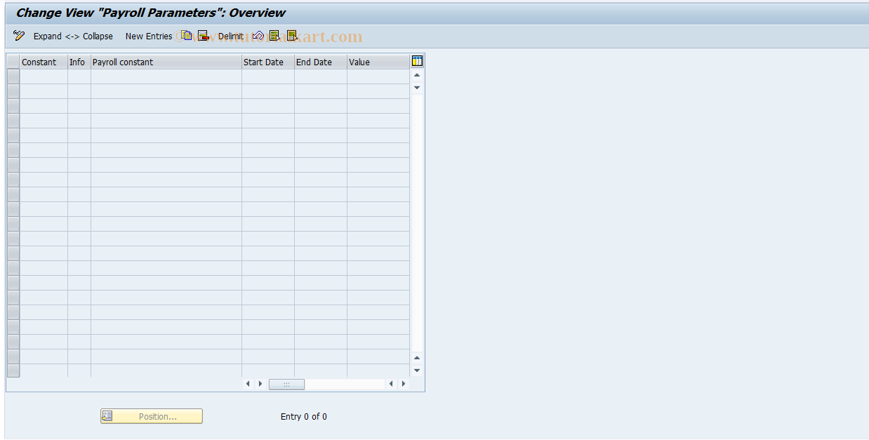 SAP TCode S_AHR_61001011 - IMG-Activity: OHAVEGD010