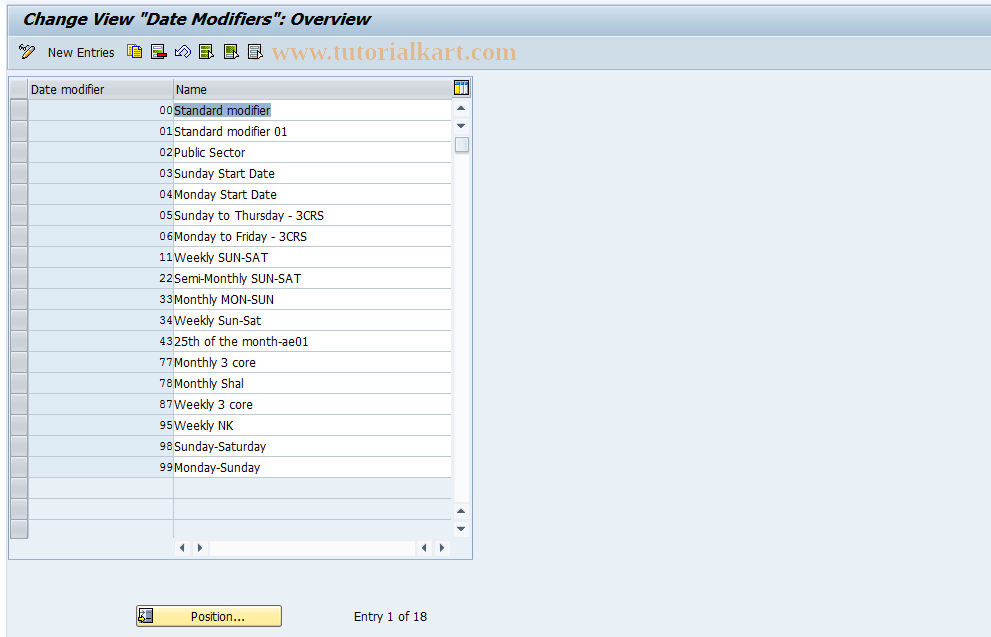 SAP TCode S_AHR_61001015 - IMG-Activity: OHAVE_UM014