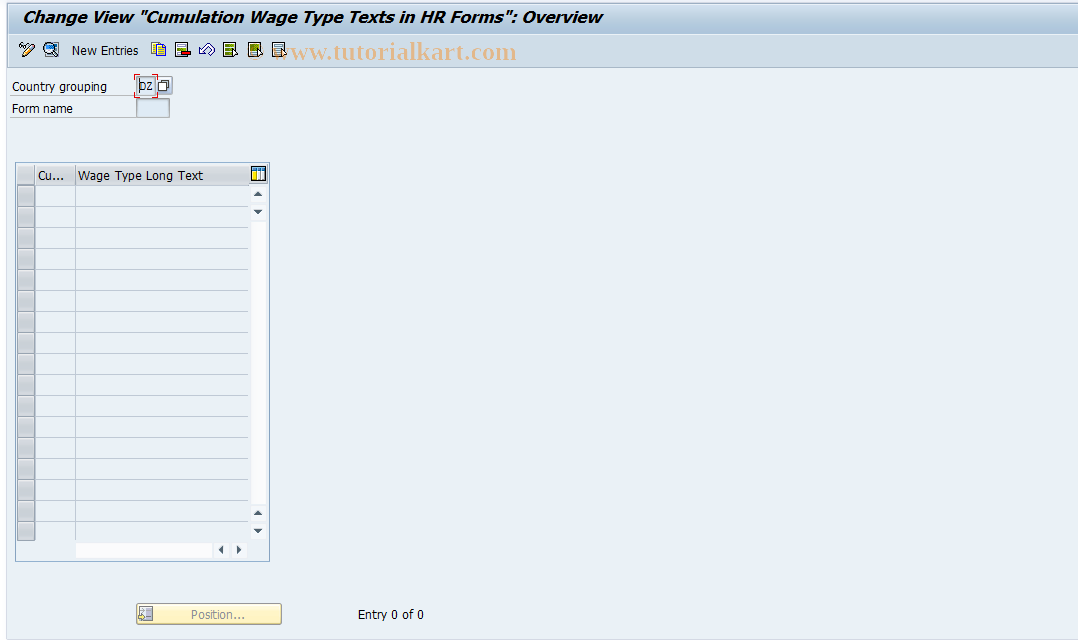 SAP TCode S_AHR_61001021 - IMG-Activity: SIMG_OHAAR_424