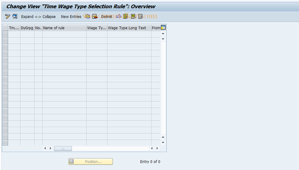 SAP TCode S_AHR_61001039 - IMG-Activity: OHAMX_TI362