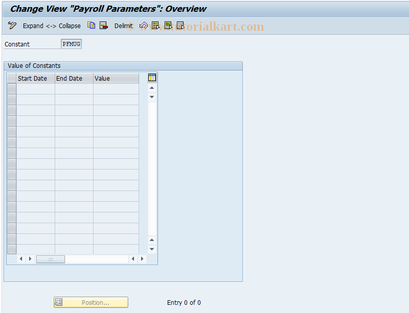 SAP TCode S_AHR_61001076 - Customizing Activity: OHAA651D