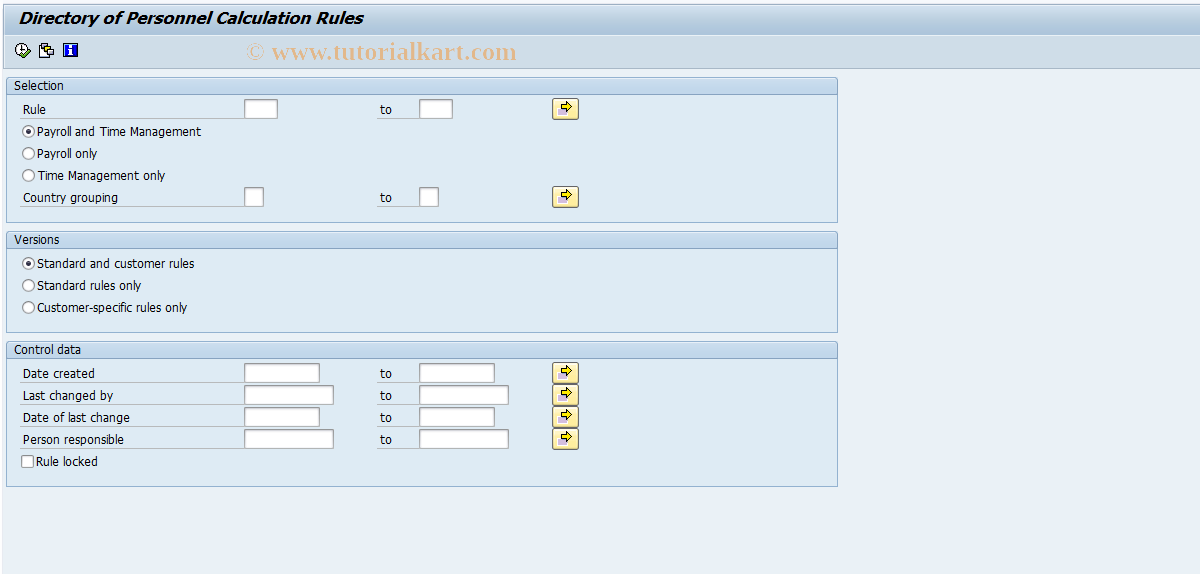 SAP TCode S_AHR_61001081 - IMG-Activity: OHAAR_AB010