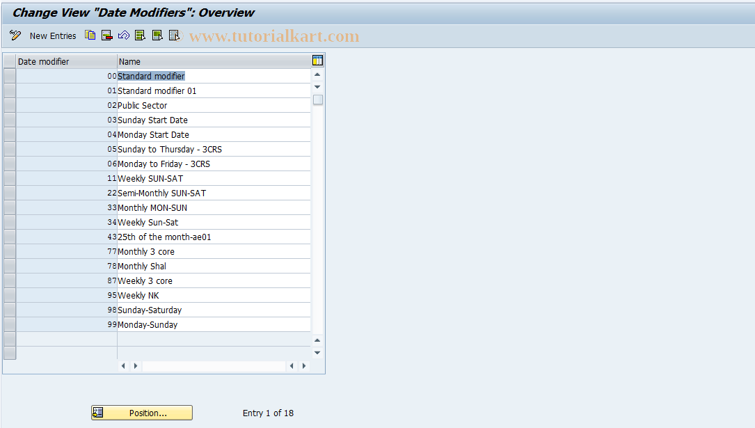 SAP TCode S_AHR_61001091 - IMG activity: OHABR_UM014