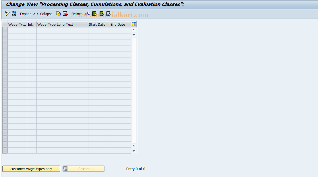 SAP TCode S_AHR_61001099 - IMG-Activity: OHAAR_SL004