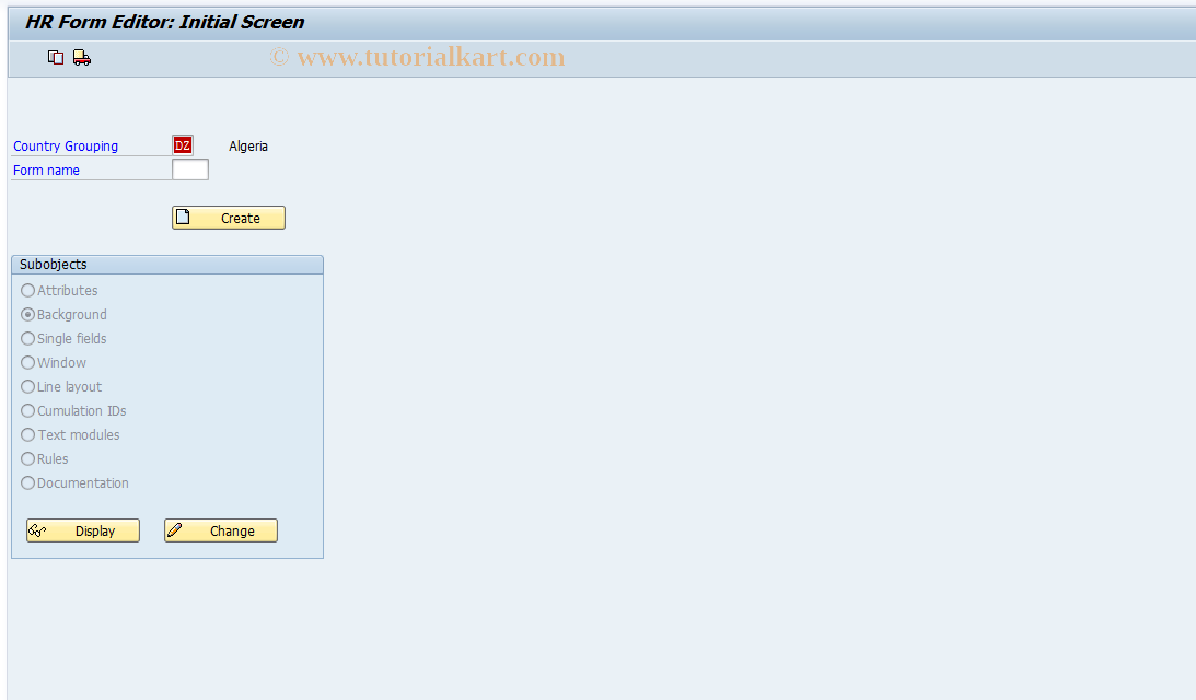 SAP TCode S_AHR_61001100 - IMG-Activity: SIMG_OHAMX_615