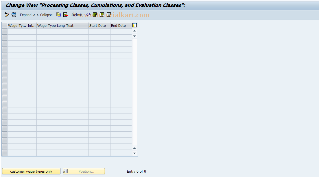 SAP TCode S_AHR_61001103 - IMG-Activity: OHAARZD001