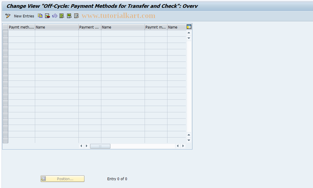 SAP TCode S_AHR_61001115 - IMG-Activity: OHAMX_OCPM01