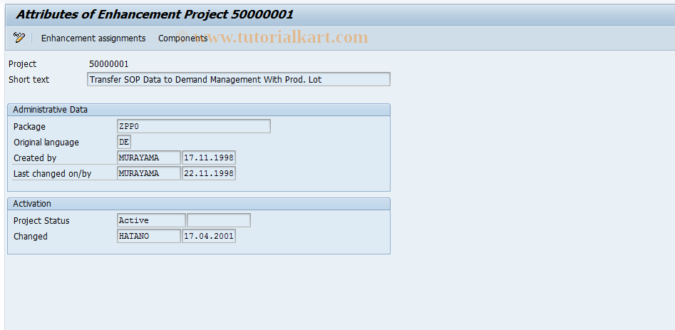 SAP TCode S_AHR_61001122 - IMG-Activity: OHAARCE008