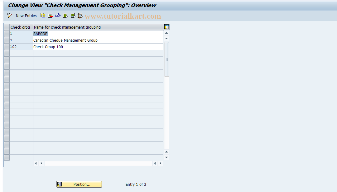 SAP TCode S_AHR_61001126 - IMG-Activity: OHAMX_OCRP01