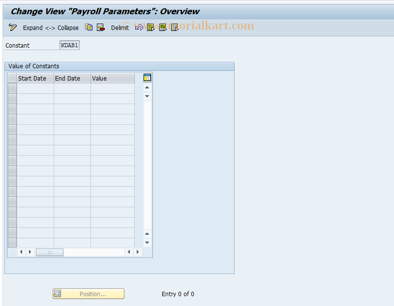 SAP TCode S_AHR_61001134 - Customizing Activity: OHAA704