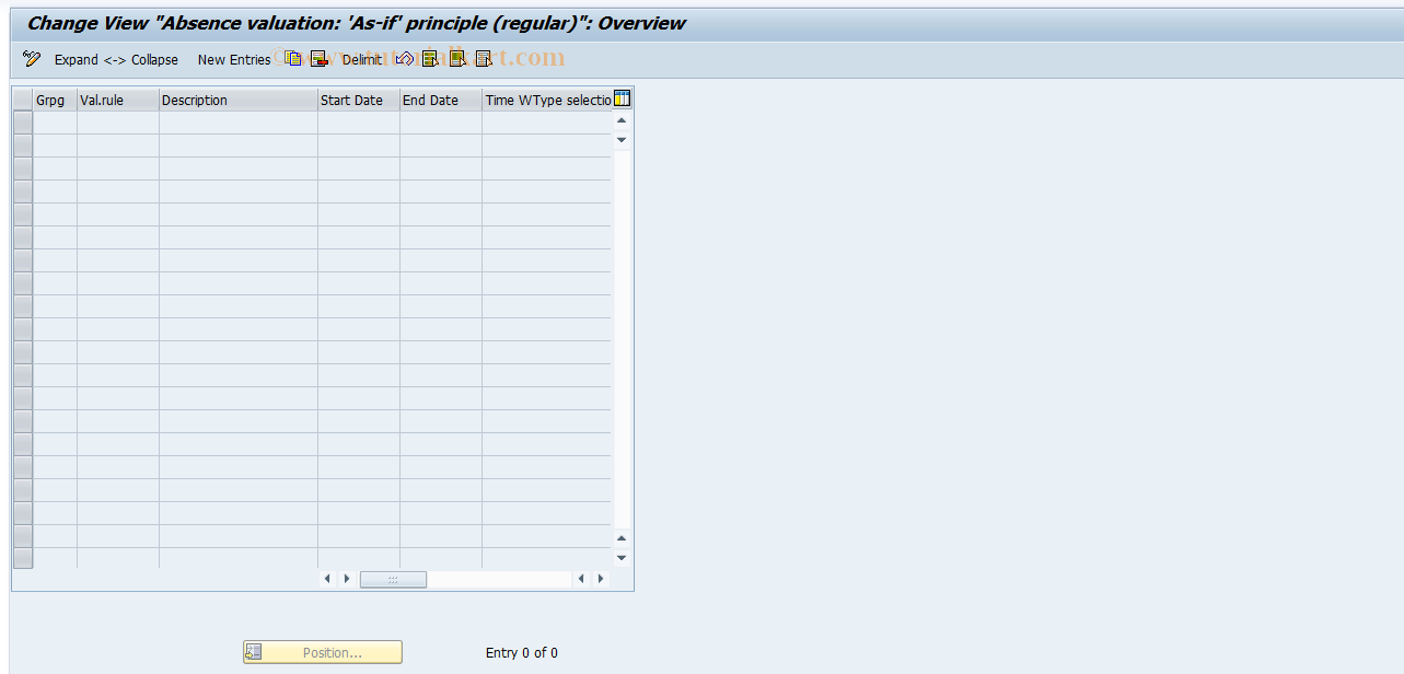 SAP TCode S_AHR_61001145 - IMG-Activity: OHAAR_AB009