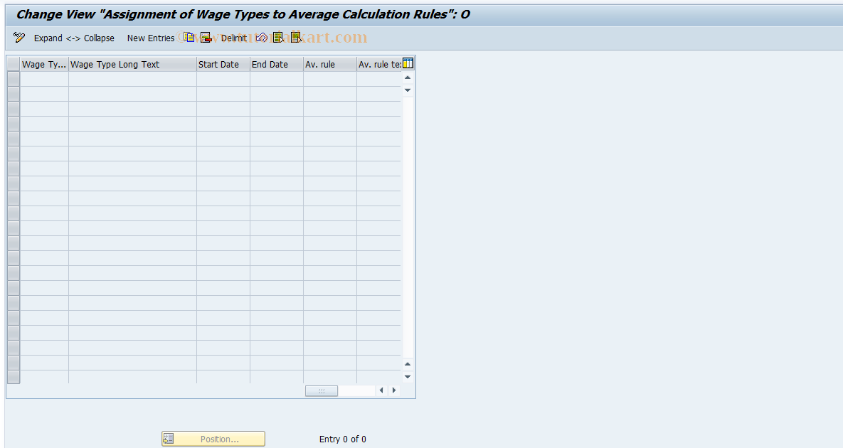 SAP TCode S_AHR_61001147 - IMG-Activity: OHAVE_AV_P