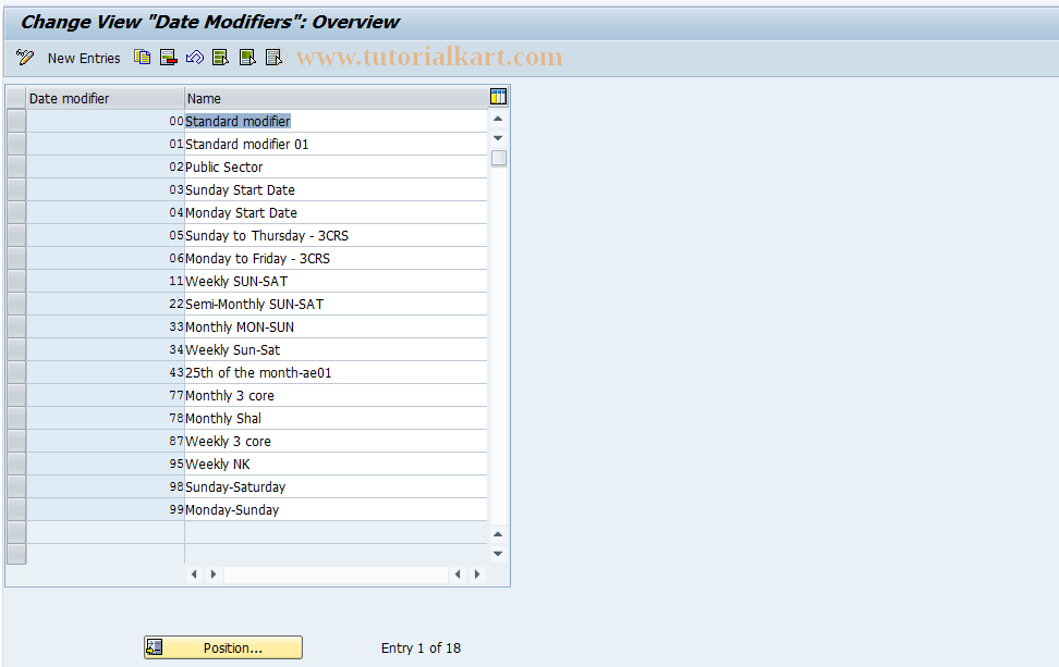 SAP TCode S_AHR_61001155 - IMG-Activity: OHAMX_UM014