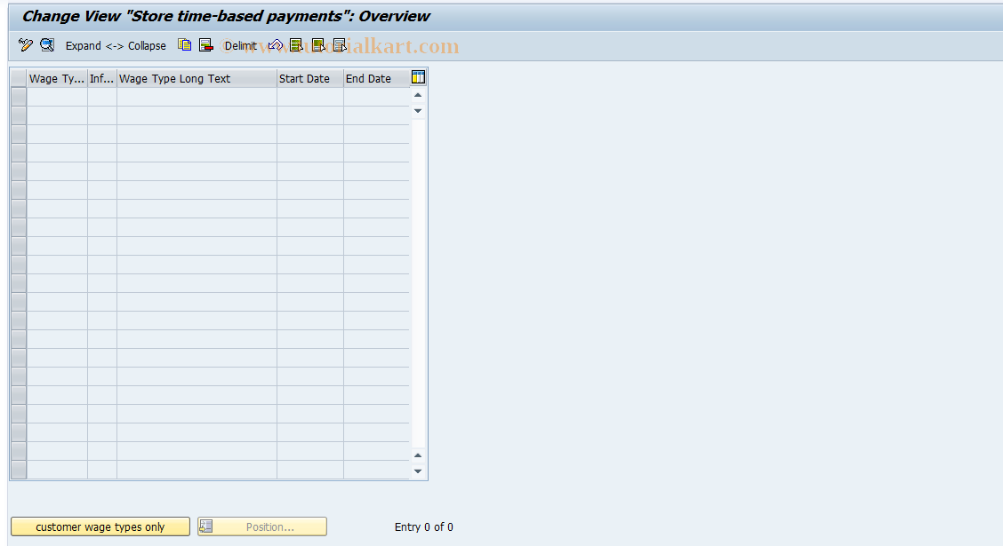 SAP TCode S_AHR_61001173 - IMG-Activity: OHAAR_SL001