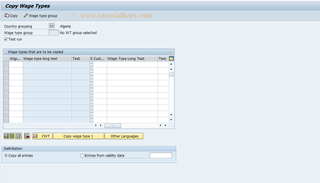 SAP TCode S_AHR_61001174 - IMG-Activity: OHAMX_PE311