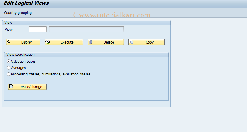 SAP TCode S_AHR_61001175 - IMG activity: OHABR_UM105