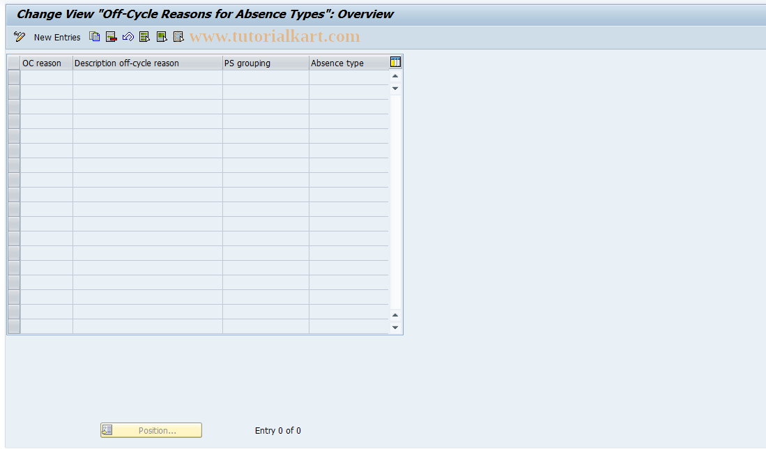 SAP TCode S_AHR_61001177 - IMG-Activity: OHAVE_OCA001