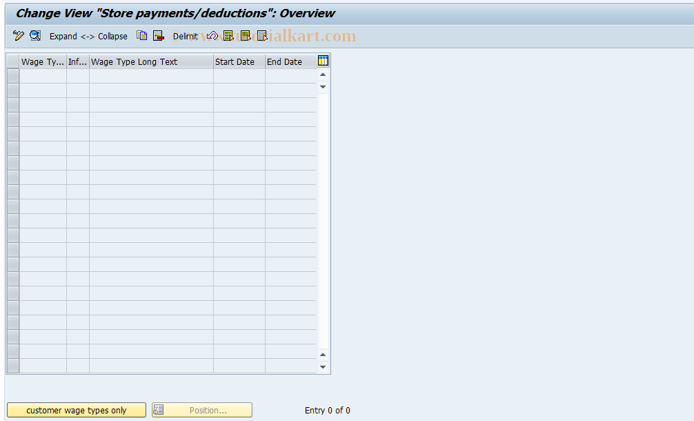 SAP TCode S_AHR_61001182 - IMG-Activity: OHAAR_SL002