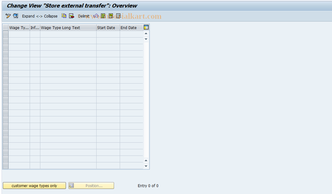 SAP TCode S_AHR_61001184 - IMG-Activity: OHAAR_SL003