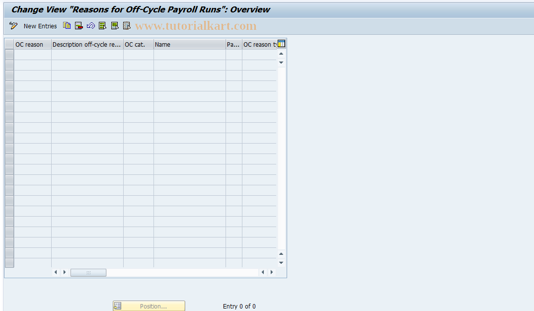 SAP TCode S_AHR_61001186 - IMG-Activity: OHAVE_OCR001