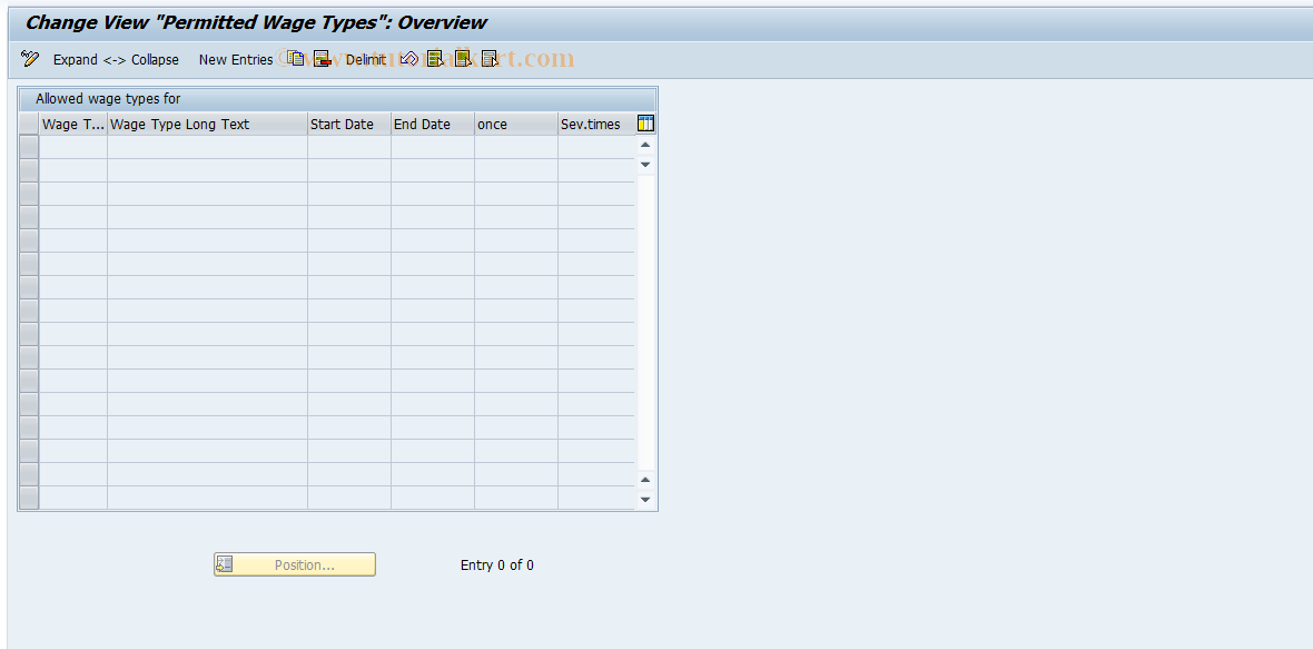 SAP TCode S_AHR_61001187 - IMG-Activity: OHAMX_PE143