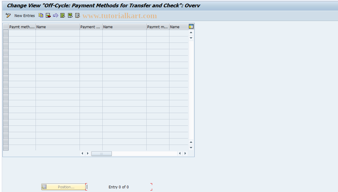 SAP TCode S_AHR_61001200 - IMG-Activity: OHAVE_OCPM01