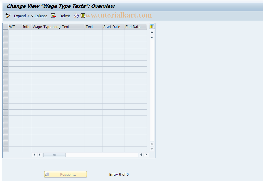SAP TCode S_AHR_61001201 - IMG-Activity: OHAMX_PE221