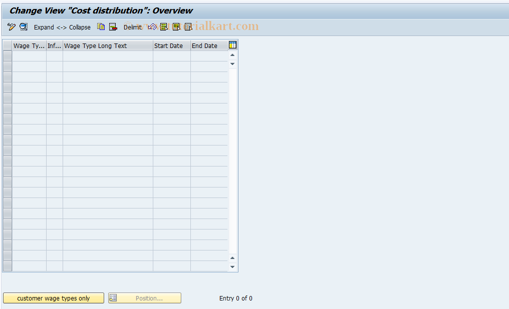 SAP TCode S_AHR_61001202 - IMG activity: OHABR_KL000