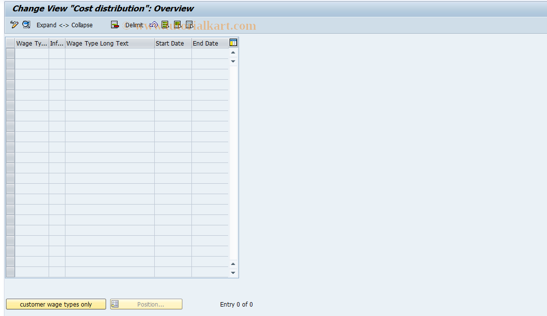 SAP TCode S_AHR_61001203 - IMG-Activity: OHAVE_KL000