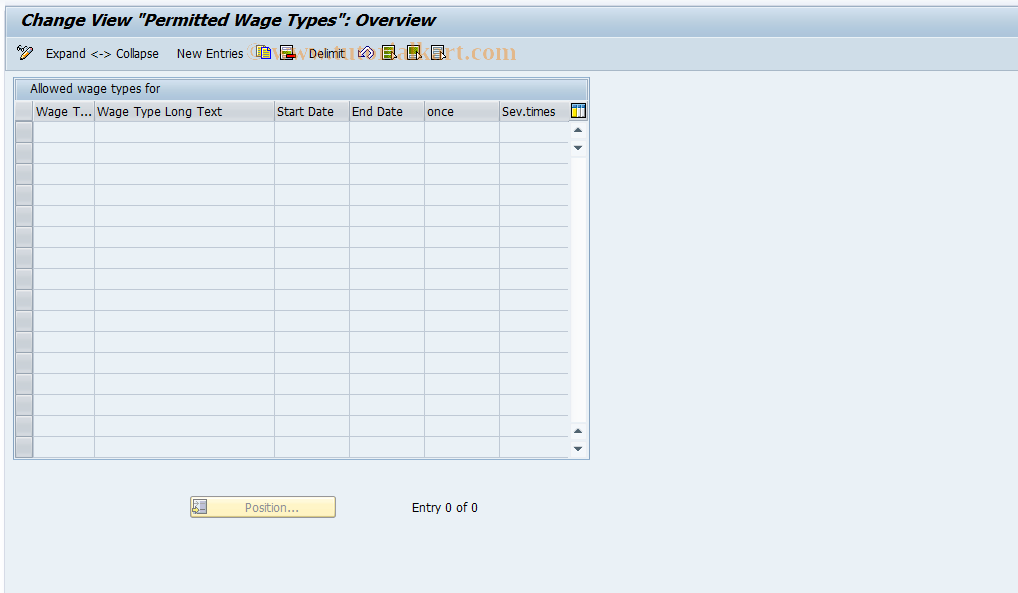 SAP TCode S_AHR_61001204 - IMG-Activity: OHAMX_PE222