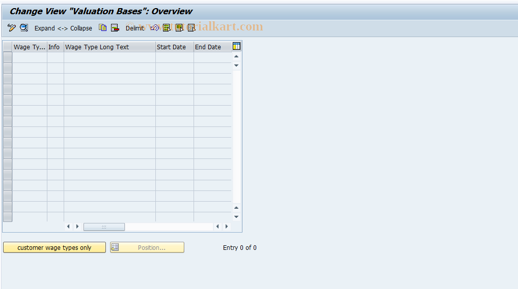 SAP TCode S_AHR_61001220 - IMG-Activity: OHAAR_BW019