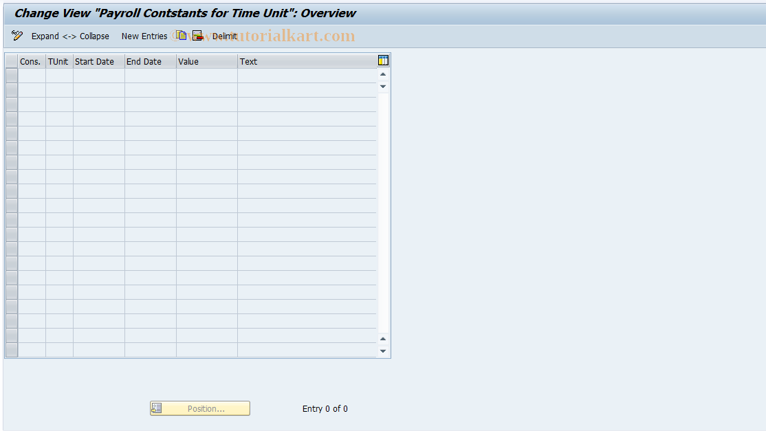 SAP TCode S_AHR_61001221 - IMG-Activity: OHAMX_PART