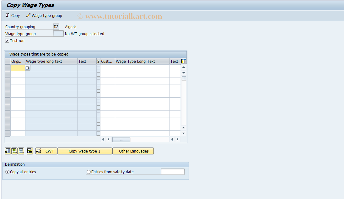 SAP TCode S_AHR_61001227 - IMG-Activity: OHAVE_DE1046