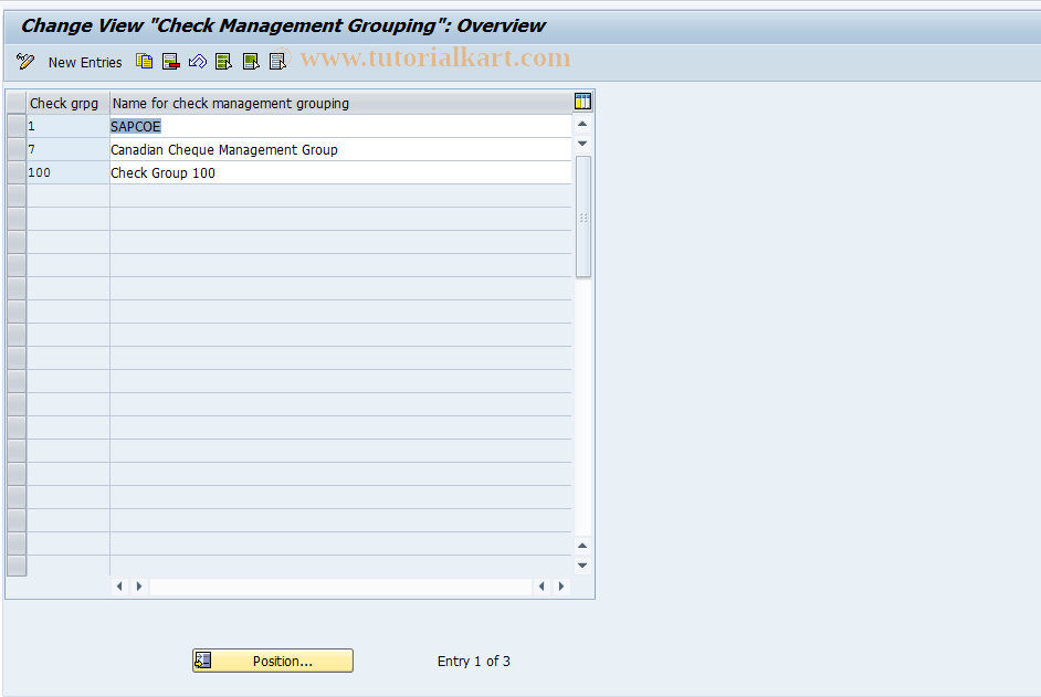 SAP TCode S_AHR_61001254 - IMG activity: OHABR_OCRP01