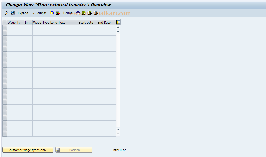 SAP TCode S_AHR_61001264 - IMG-Activity: OHAMX_SL003