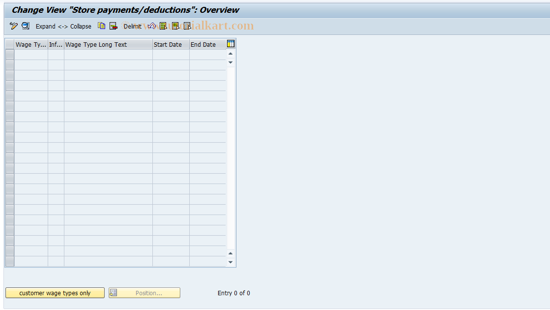 SAP TCode S_AHR_61001283 - IMG-Activity: OHAMX_SL002